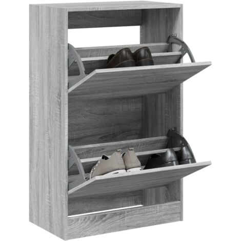 Schuhschrank Sonoma Grau 60x34x96,5 cm Ingenieurholz