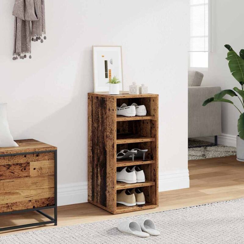 Schuhschrank Altholz-optik 32x35x70 Cm Holzwerkstoff Vidaxl