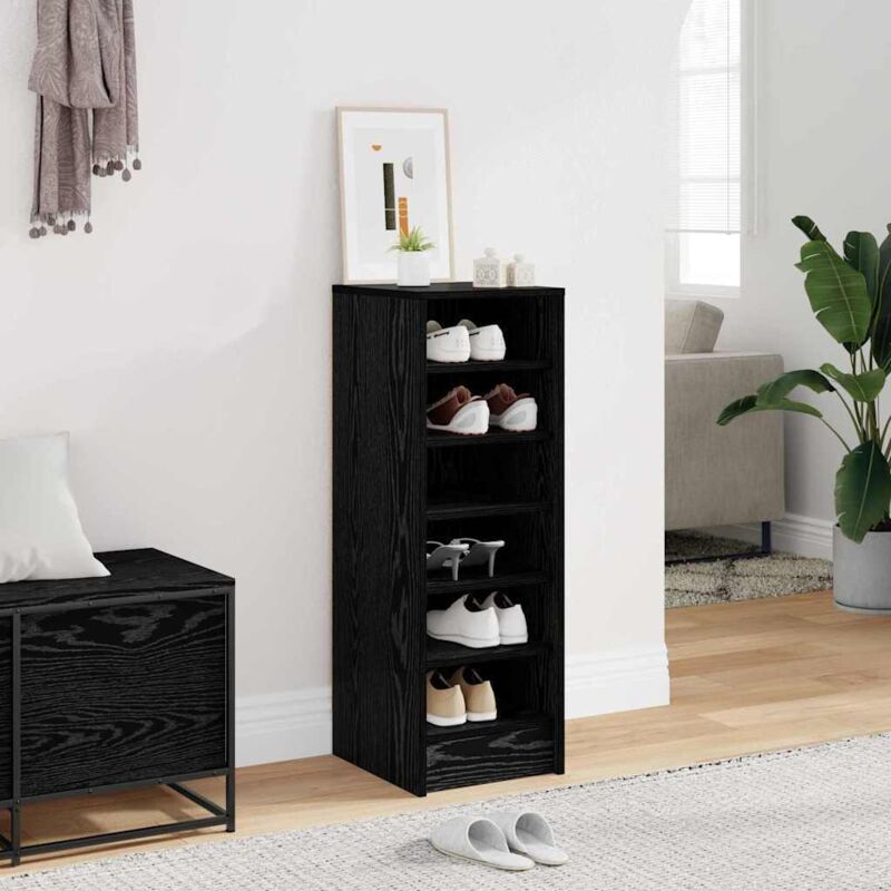 Vidaxl - Schuhschrank Schwarze Eiche 32 X 35 X 90 Cm Holzwerkstoff