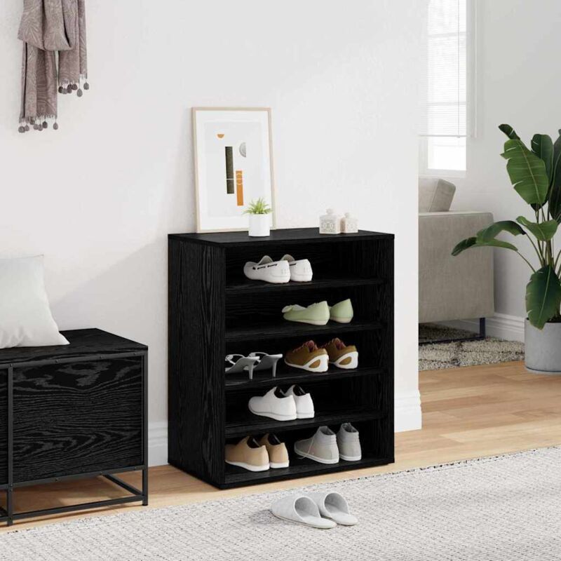 Schuhschrank Schwarze Eiche 60x35x70 Cm Holzwerkstoff - Vidaxl