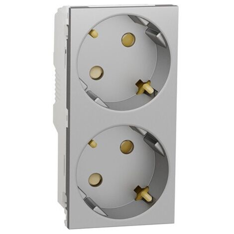Schuko doble RAPTOR aluminio