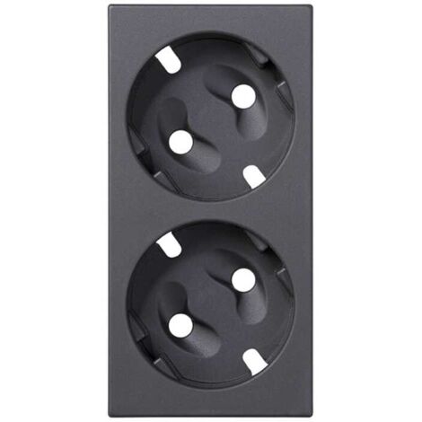 Schuko doppia copertina senza led (grafite) SIMON 50001041-038