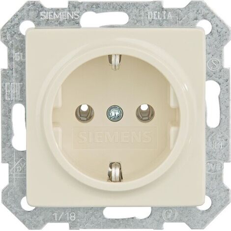 SCHUKO-Steckdose mit Krallen elektroweiß/ Schutzart IP20