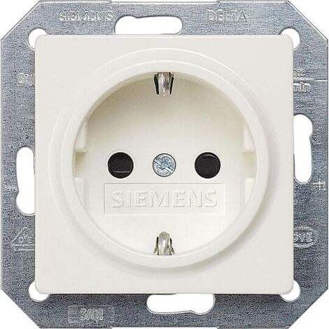 SCHUKO-Steckdose mit Krallen titanweiß/ Schutzart IP20 mit Kinderschutz/1 Stk.