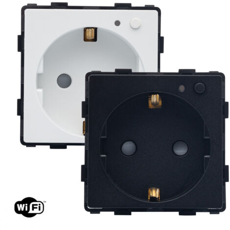 Schuko Stecker Wifi Typ F Schwarz
