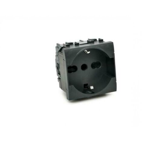 BTicino SL4113F Livinglight stopcontact, 2P T, 10 A, 250 Va.c, antraciet Wit | ELEKTRONICA BTicino SL4113F Livinglight stopcontact, 2P T, 10 A, 250 Va.c, antraciet Wit | ELEKTRONICA