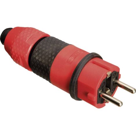 SCHUKOultra Pro Stecker rot/schwarz Leitung max. 3x2,5mm² IP54