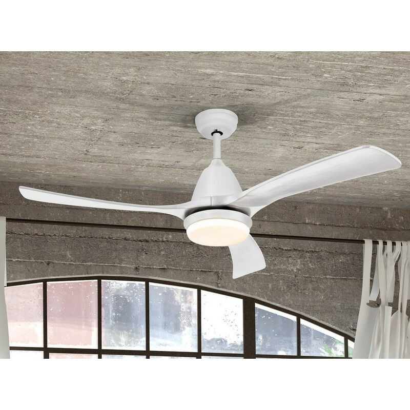 Image of Schuller Aspas Ventilatore da soffitto ultra silenzioso a 6 velocità bianco con luce led, telecomando, timer e funzioni reversibili