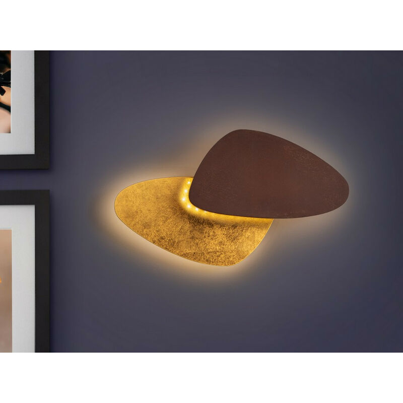Schuller Contra - Integrierte LED-Wandleuchte, Rost, Goldenes Brot,