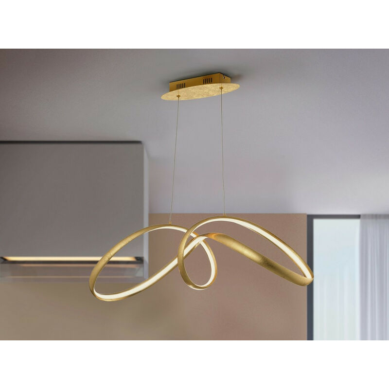 Image of Schuller Lighting - Schuller Lia - Lampada a sospensione a led integrata, foglia d'oro