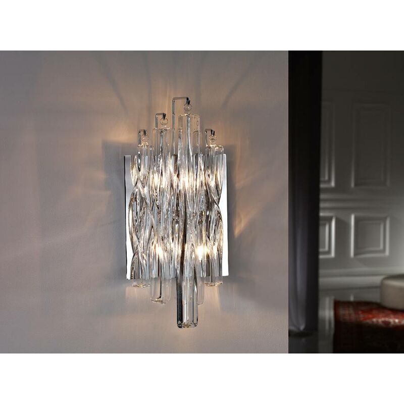 Image of Schuller Lighting - Schuller Manacor - Lampada da parete a 2 luci in cristallo cromato, G9