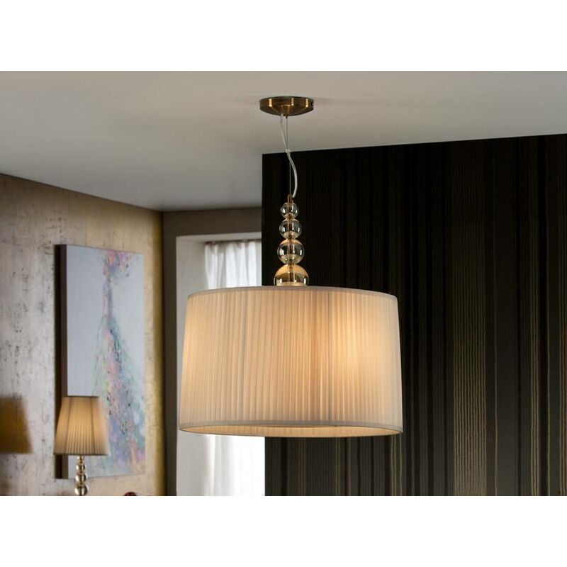Image of Schuller Lighting - Schuller Mercury - Sospensione a soffitto in cristallo rotondo 3 luci Champagne, E27