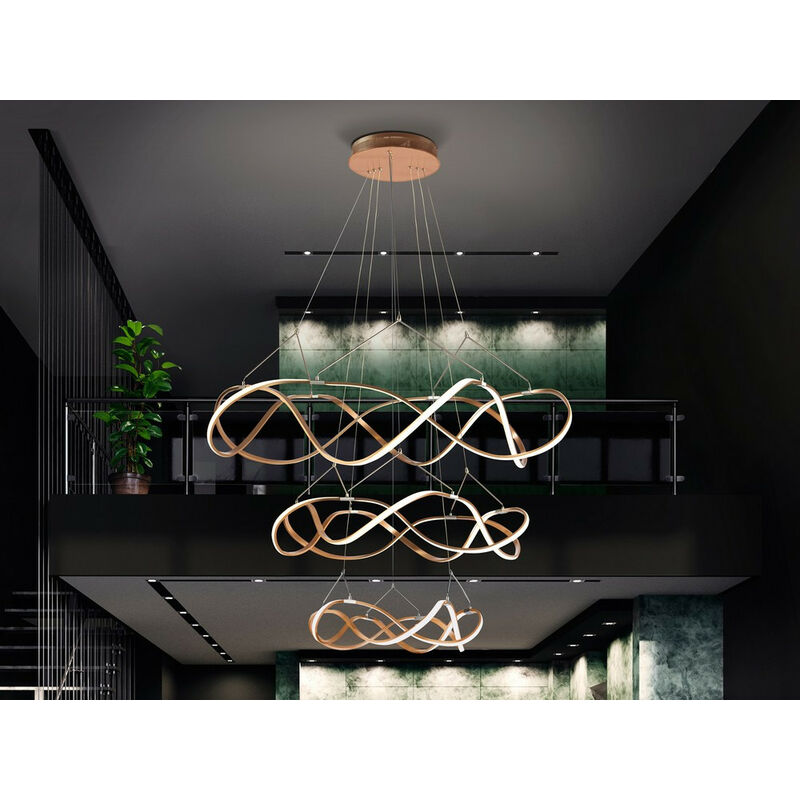 Schuller Lighting - Schuller Molly - Dimmable Integrated LED Pendant Light, Rose Gold, Bluetooth control
