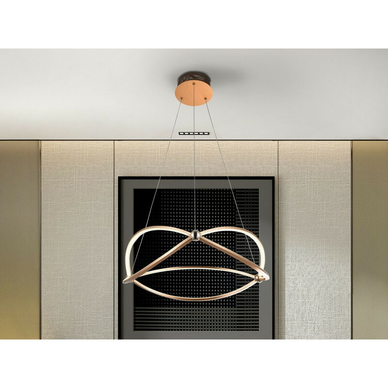 Image of Schuller Lighting - Schuller Ocellis - Lampada a sospensione a led integrata, oro rosa