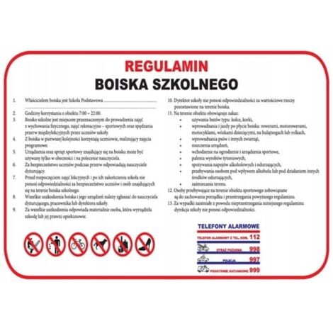 SCHULPLATZORDNUNG - GROSS - PVC 35X50