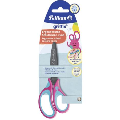 Schulschere Griffix rd RH pink
