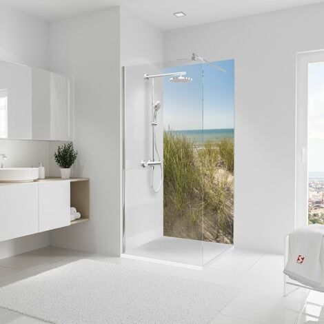 Schulte DecoDesign Duschrückwand Foto Neue Dünen, Wandverkleidung aus 3mm Aluminium-Verbundplatte als fugenfreier Fliesenersatz, Motiv: 8111, Größe: 90 x 210 cm