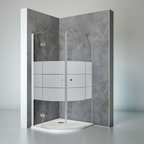 ROTONDO Viertelkreis Duschkabine 90x90x200 Cm – ESG Sicherheitsglas, Nano-Beschichtung | Mit Wandprofilen
