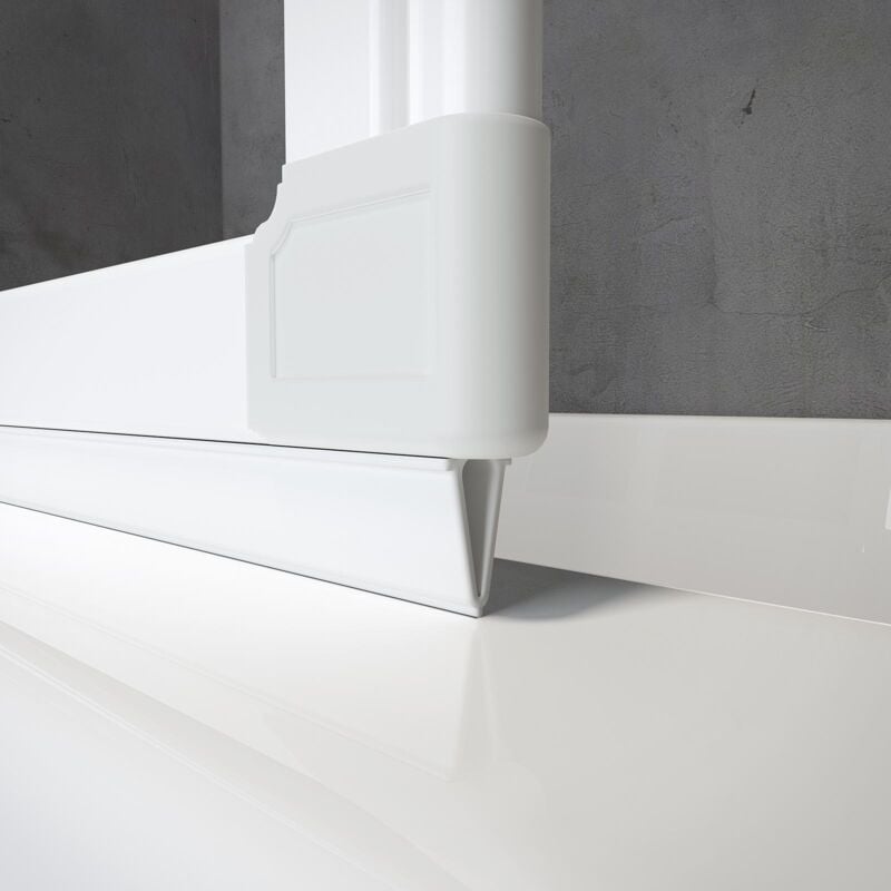 Schulte joint d'étanchéité blanc, universel, pour pare-baignoire, 1300 mm recoupable, pour verre de 3 mm