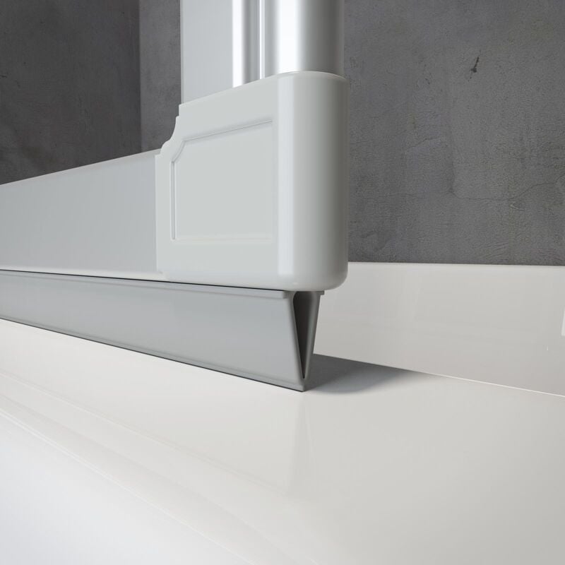 Joint d'étanchéité gris, universel, pour pare-baignoire, 1300 mm recoupable, pour verre de 3 mm - Schulte