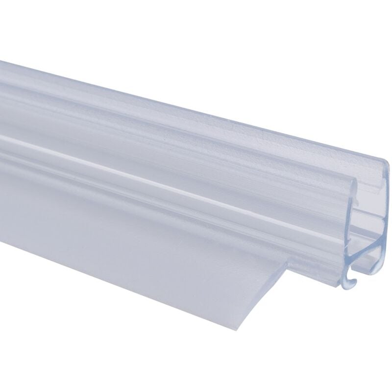 Joint d'étanchéité, translucide, universel, bas de porte, 1000 mm recoupable, pour porte de douche pivotante, pour paroi de 6 mm - Schulte