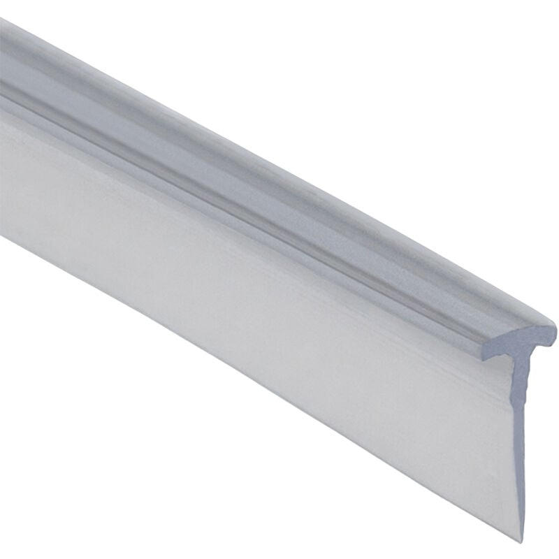 Schulte - joint silicone à lèvre souple translucide pour joint d'étanchéité de douche, universel, 1000mm recoupable, hauteur de 10,5mm,pour paroi de