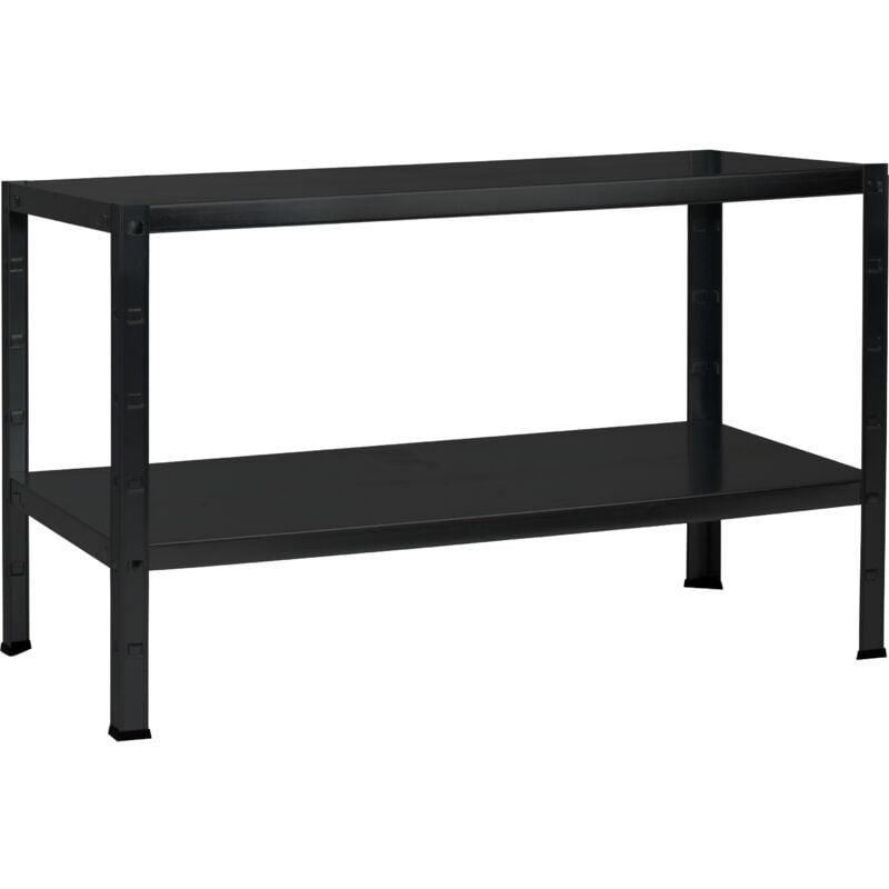Schulte Regalwelt - SCHULTE Regalwelt Rayonnage emboîtable avec 2 tablettes PowerMAX, charge utile 65 kg, 43x100x40 cm (HxLxP), noir structuré,
