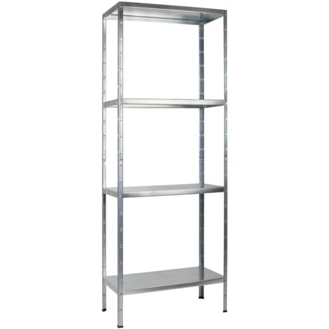 SCHULTE Regalwelt Rayonnage emboîtable avec 4 tablettes PowerMAX, charge utile 60 kg, 180x60x40 cm (HxLxP), galvanisé, rayonnage de stockage, rayonnage d’atelier, rayonnage de cave, rayonnage de garag