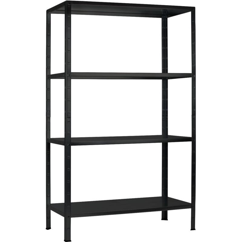 Schulte Regalwelt - SCHULTE Regalwelt Rayonnage emboîtable avec 4 tablettes PowerMAX, charge utile 65 kg, 180x60x40 cm (HxLxP), noir structuré,
