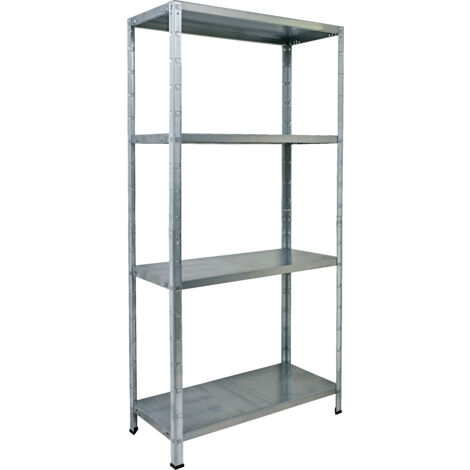 SCHULTE Regalwelt Rayonnage emboîtable avec 4 tablettes PowerMAX, charge utile 65 kg, 180x90x40 cm (HxLxP), galvanisé, rayonnage de stockage, rayonnage d’atelier, rayonnage de cave, rayonnage de garag