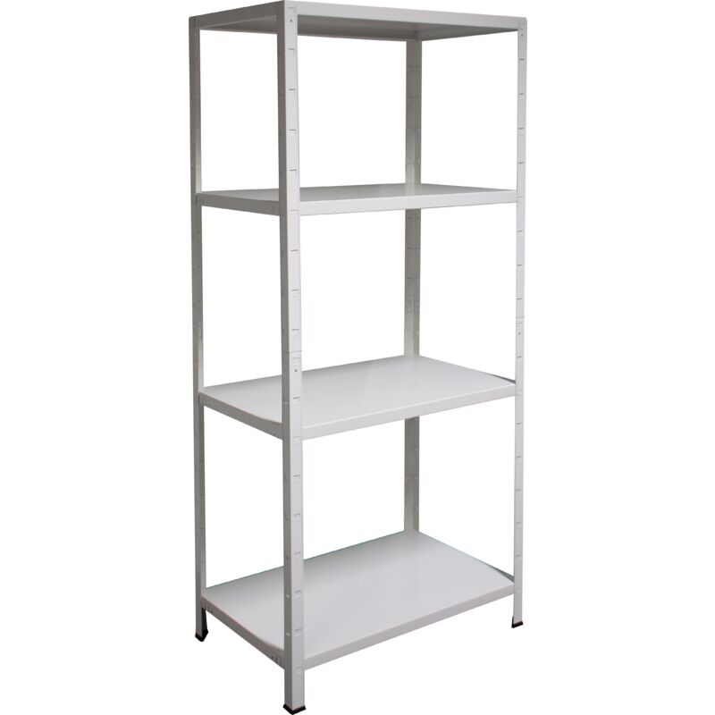 Schulte Regalwelt - SCHULTE Regalwelt Rayonnage emboîtable avec 4 tablettes PowerMAX, charge utile 65 kg, 190x100x40 cm (HxLxP), blanc, rayonnage de