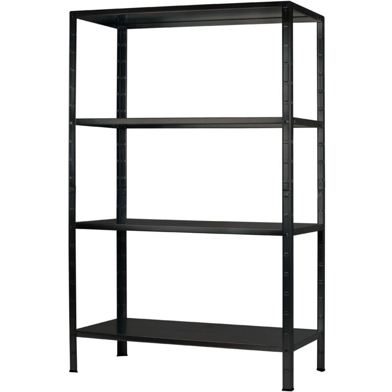 Schulte Regalwelt - SCHULTE Regalwelt Rayonnage emboîtable avec 4 tablettes PowerMAX, charge utile 65 kg, 190x100x40 cm (HxLxP), noir structuré,