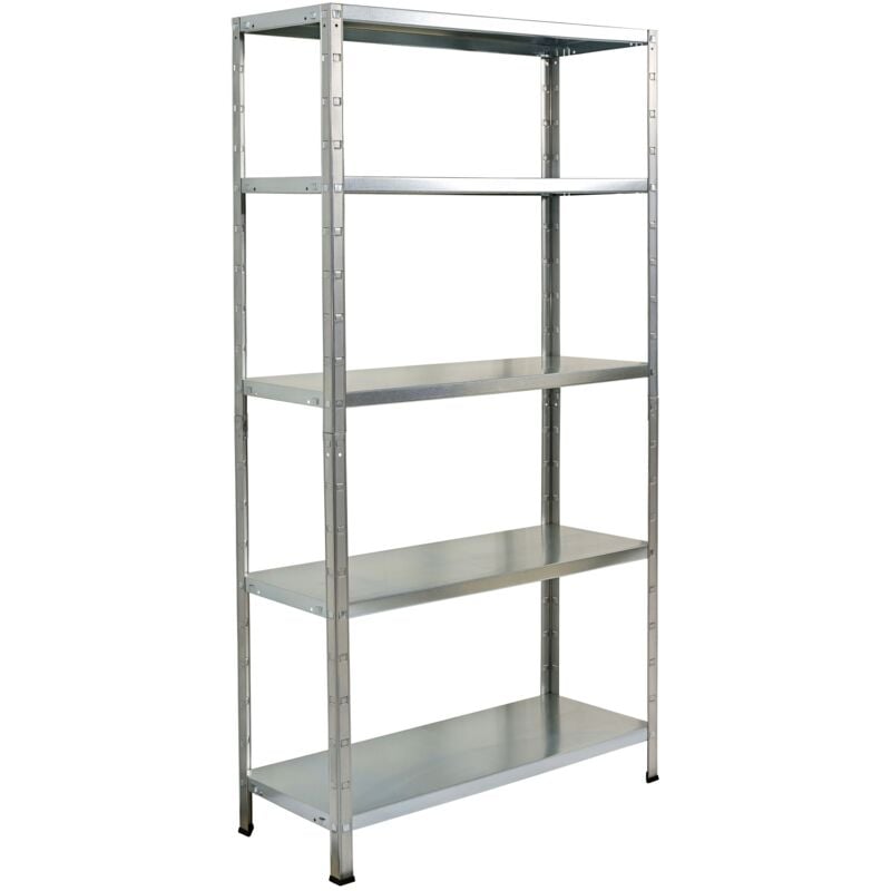 Schulte Regalwelt - SCHULTE Regalwelt Rayonnage emboîtable avec 5 tablettes PowerMAX, charge utile 65 kg, 190x100x40 cm (HxLxP), galvanisé, rayonnage