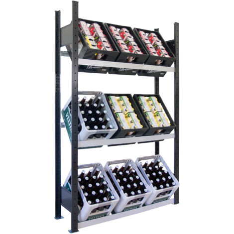 SCHULTE Regalwelt Rayonnage pour caisses de boissons, 9 caisses, 180x100x30 cm (HxLxP), capacité de charge par niveau 60 kg