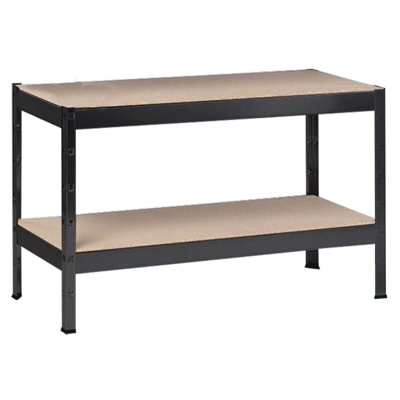 Schulte Regalwelt - SCHULTE Regalwelt Rayonnage pour charges lourdes avec 2 étagères en bois, capacité de charge par niveau env. 150 kg, 43x120x40 cm