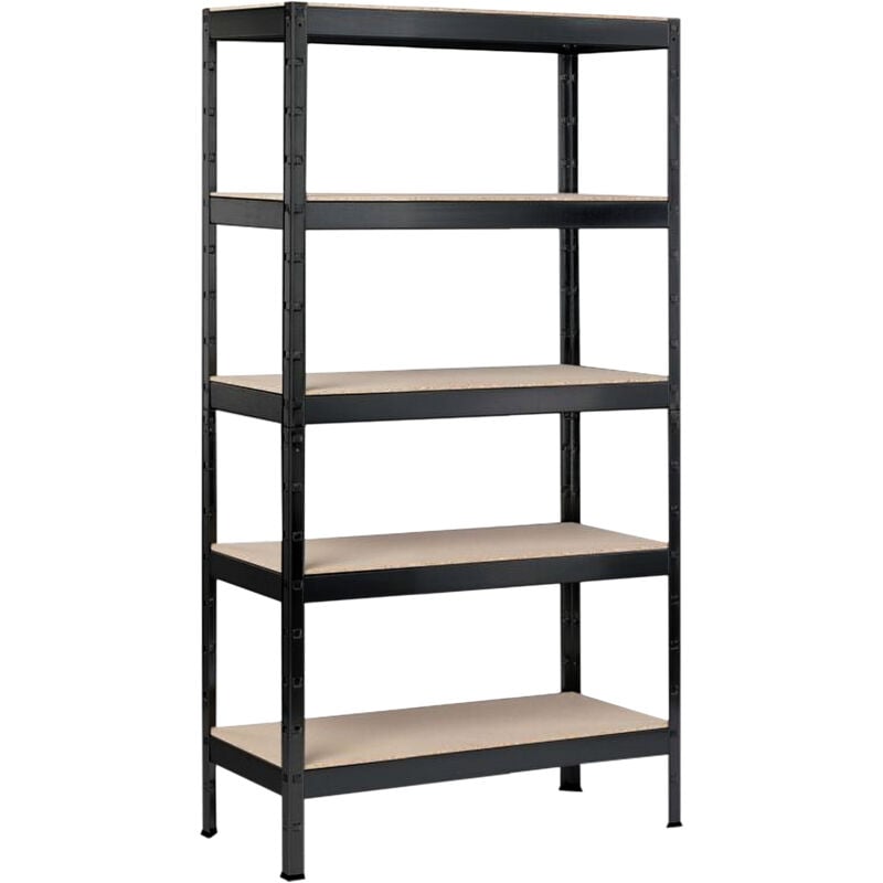 Schulte Regalwelt - SCHULTE Regalwelt Rayonnage pour charges lourdes avec 5 étagères en bois, capacité de charge par niveau env. 90 kg, 180x90x40 cm