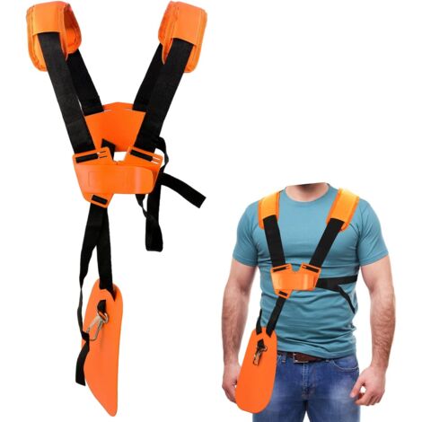 SJQKA Schultergurt Gurt Doppelschultergur, Tragegurt Motorsense Rasentrimmer Cutter Trimmer Shoulder Strap für Stihl FS Freischneider Stihl Ersatzteile, Orange