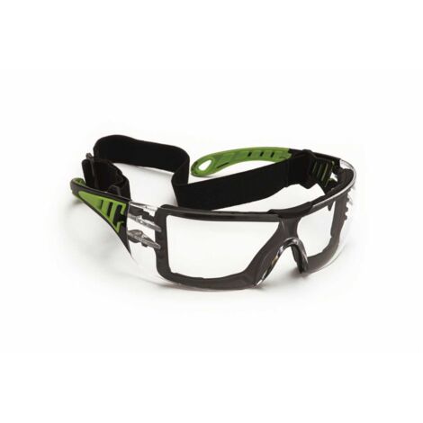 Schutzbrille farblos schwarz/grün