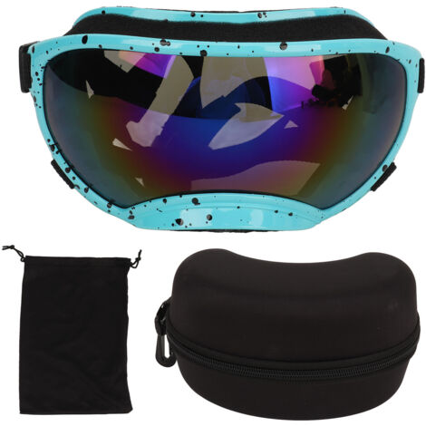 Schutzbrille für Hunde, winddicht und UV-beständig, mit Polycarbonat-Gläsern und verstellbarem Riemen – Modell mit blauen Gläsern