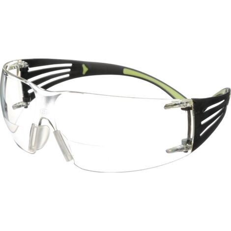 Schutzbrille Reader SecureFit™-SF400 EN 166 Bügel schwarz grün,Scheibe klar +2,5