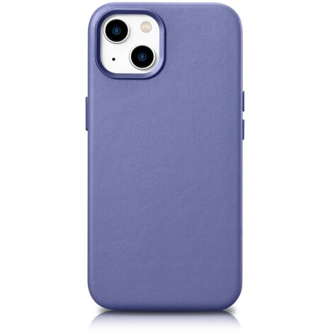 Schutzhülle aus Naturleder für iPhone 14 Plus MagSafe Case Leder hellviolett