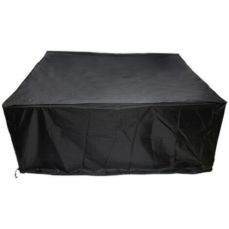 Schutzhülle aus Polyester für Möbel und Tische, L 200 × B 200 × H 85 cm, schwarz