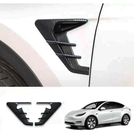 Schutzhülle für die Seitenkamera (HW4.0) für Tesla Model Y 2024, Blinkerabdeckung für Model Y mit HW4.0 (Model Y, glänzendes Carbonfaser-Muster)