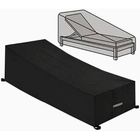 Schutzhülle für Gartenliegen, faltbare Schutzhülle aus 210D-Polyester, staub- und wasserdicht – 210 x 75 x 80 cm