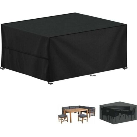 Schutzhülle für Gartenmöbel, 180 x 120 x 74 cm, wasserdichtes 420D Oxford-Gewebe, UV-Schutz, rechteckig