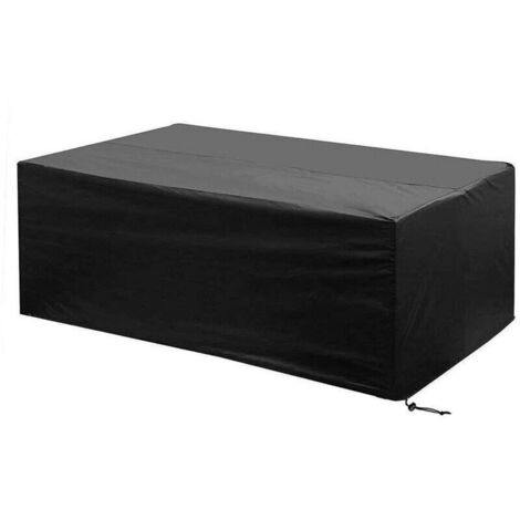 Schutzhülle für Gartenmöbel 200×110×75 cm, schwarzes Oxford-Gewebe, wasserdicht, winddicht, staubdicht mit sicherem Verschluss