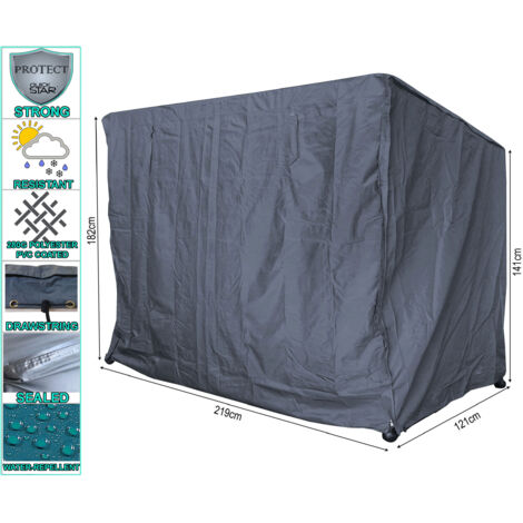 Schutzhülle für Hollywoodschaukel Triumph 3 Sitzer 219x121x182cm Grau