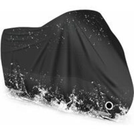 Schutzhülle für Motorräder, wasserdicht, kälte- und witterungsbeständig, 190T Schwarz. Schützt vor Staub