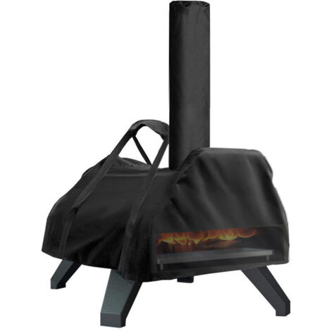 Schutzhülle für Pizzaofen, passende Tragetasche für Karu 16, wasser- und staubabweisende Ofenabdeckung, schwarz (32,6 x 20,4 x 13,3 Zoll)