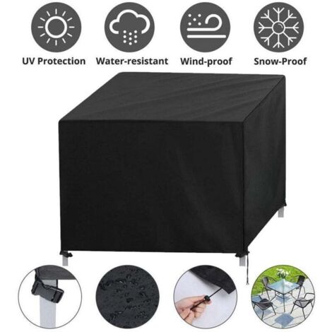 Schutzhülle für rechteckigen Gartentisch. Hochwertiges Polyester. L 180 x B 120 x H 74 cm. Anthrazitfarben.